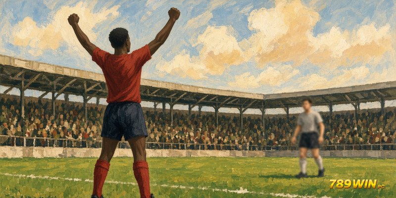 Eusebio ăn mừng bàn thắng ở World Cup 1966